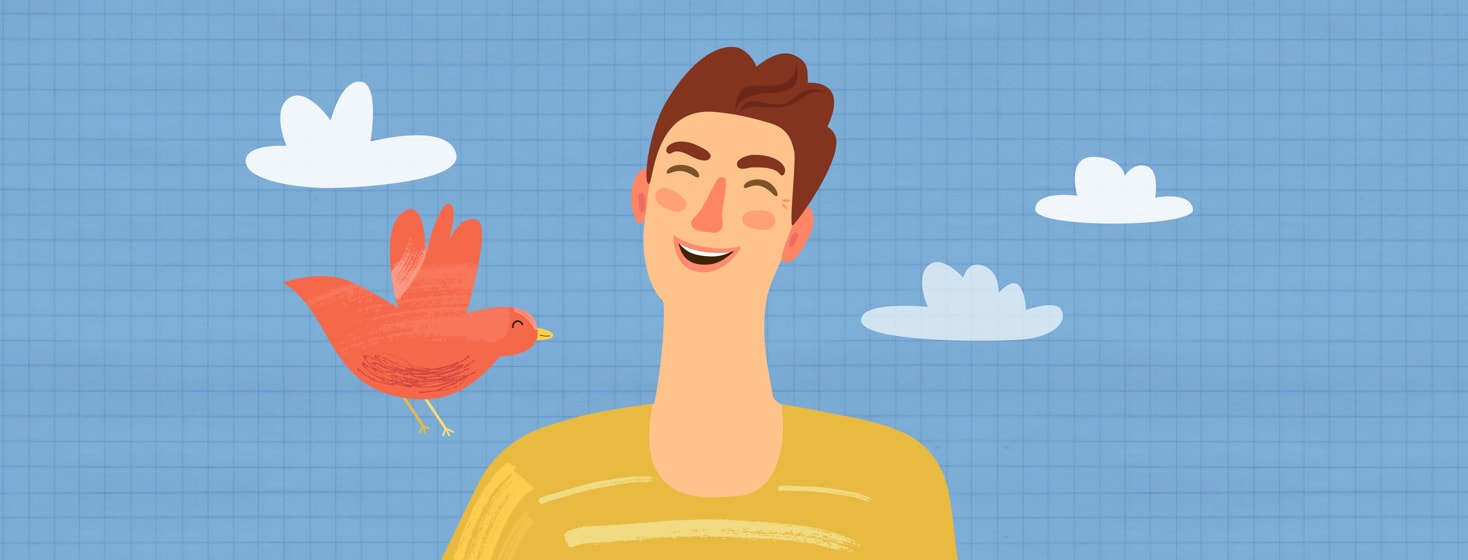Man smiling