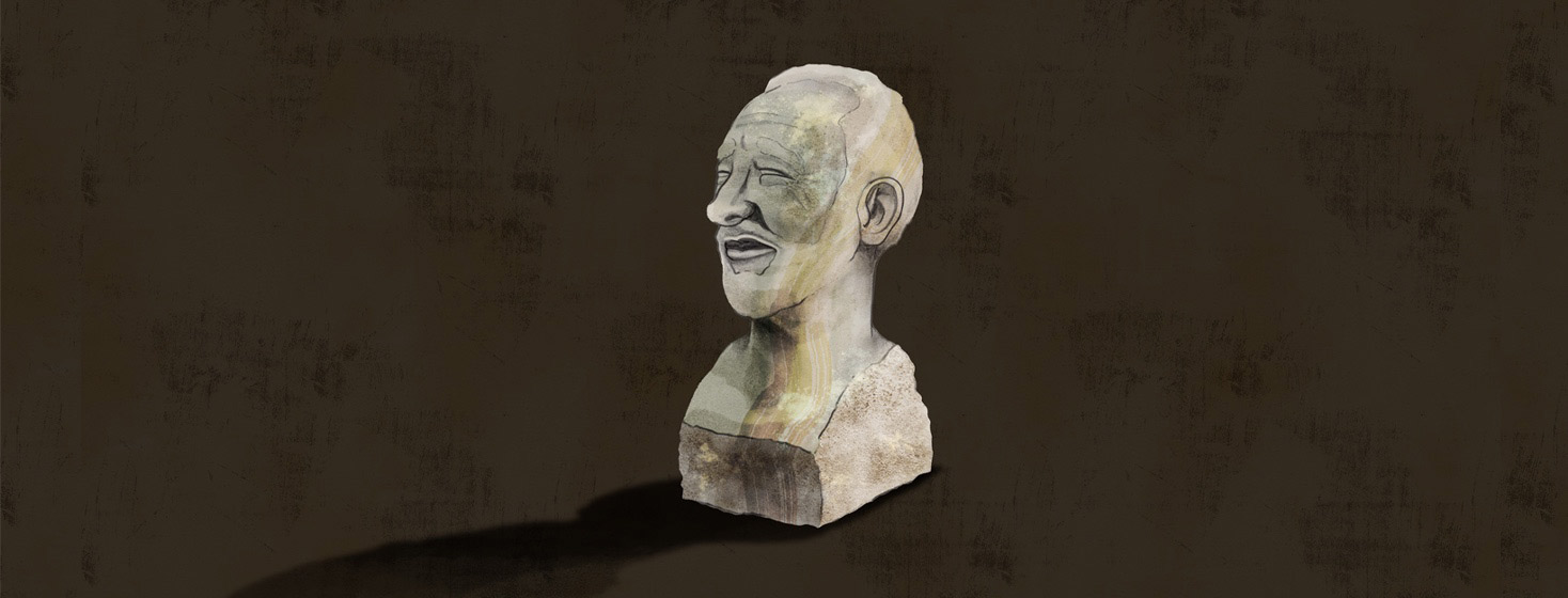 a stone statue is a metaphor parkinson's facial masking experience