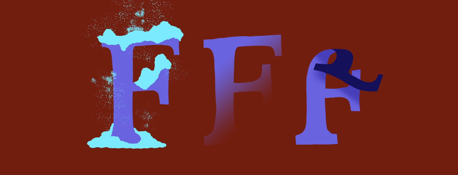 three alphabet letter Fs, each representing Freezing, Fatigue, and Falling