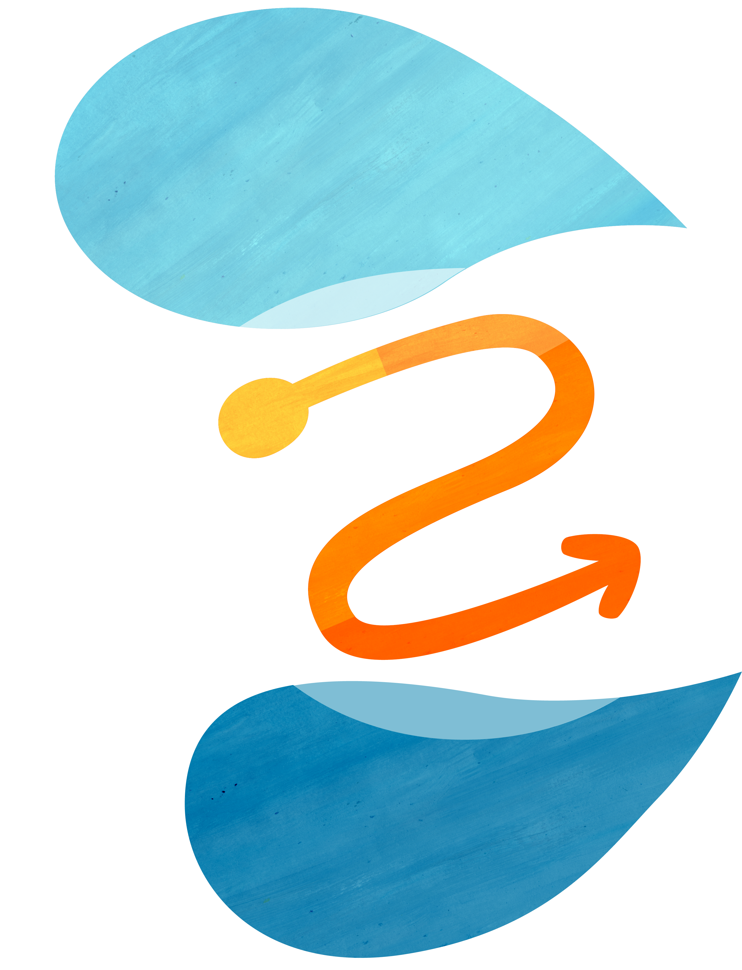 A speech bubble with a zig zag progression line